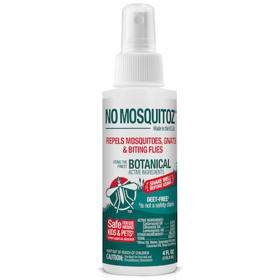 No Mosquitoz Natural DEET-Free Insect Repellent Spray for Mosquitoes, Woodsy Scent, 4oz (9175B95-4Z24)