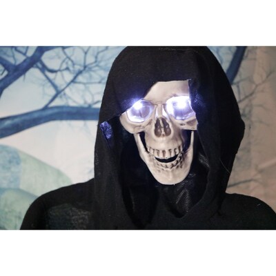 Haunted Hill Farm Life-Size Animatronic Grim Reaper with Chain (HHRPR-2FLSA)