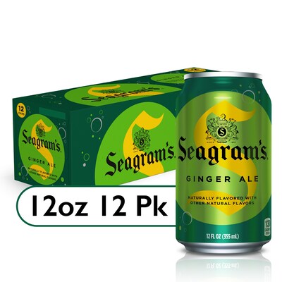 Seagrams Ginger Ale, 12 oz., 24/Carton (00072979004167)