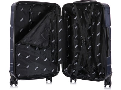DUKAP Sense 24" Hardside Suitcase, 4-Wheeled Spinner, TSA Checkpoint Friendly, Blue (DKSEN00M-BLU)