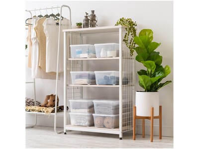 Iris 13.5 Qt. Snap Lid Storage Tote, Clear, 8/Pack (500075)