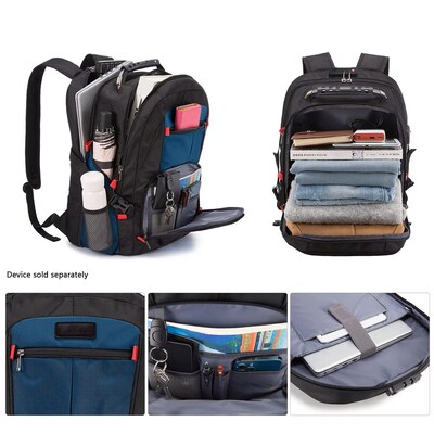 SaharaCase All-in-One Laptop Backpack, Large, Black/Blue (LT00087)