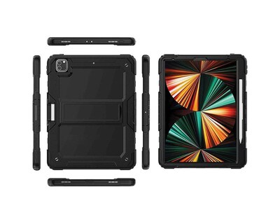 SaharaCase Defense Series Case for Apple iPad Pro 12.9" (4th, 5th, and 6th Gen 2020-2022), Black (TB00037)