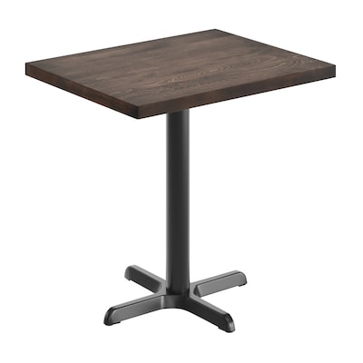 Flash Furniture Bennett Wooden Commercial Indoor Table, 30 x 24, Dark Brown Top/Black Base (GSF2430DBT2222)