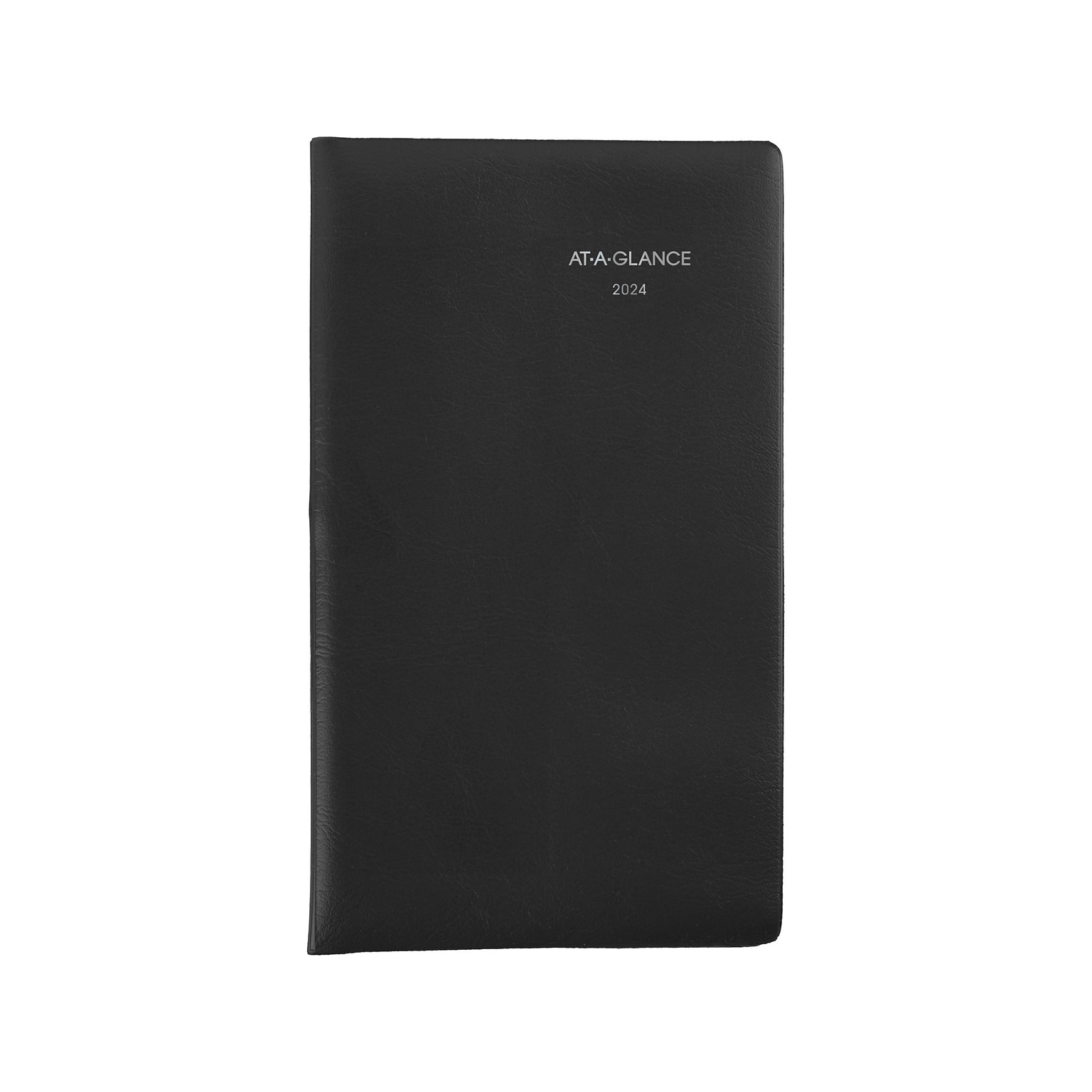 2024 AT-A-GLANCE DayMinder 3.5 x 6 Monthly Planner, Faux Leather Cover, Black (SK53-00-24)