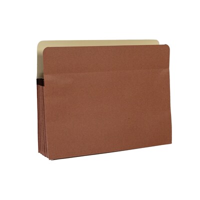 Quill Brand® Reinforced File Pocket, 5 1/4 Expansion, Letter Size, Brown, 10/Box (7Q1534)