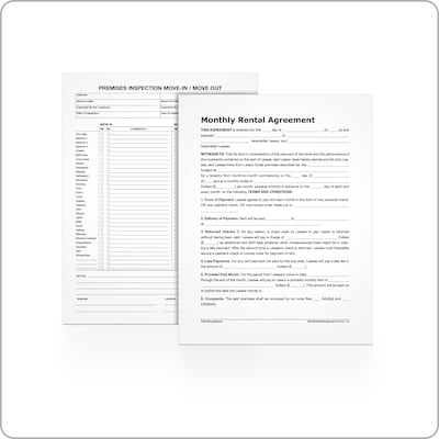 Adams Carbon Rental Applications, 8.5" x 11", (LF255)