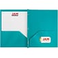 JAM Paper Plastic POP 2-Pocket Folders with Metal Prong Fastener, Multicolored, Assorted Colors, 6/Pack (382ECFassrt)