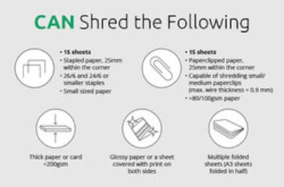 Kensington OfficeAssist M200-HS 15-Sheet Anti-Jam Micro Cut Micro Paper Only Shredder (K52078AM)