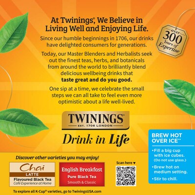 Twinings Earl Grey Black Tea, Keurig® K-Cup® Pods, 24/Box (TNA85783)