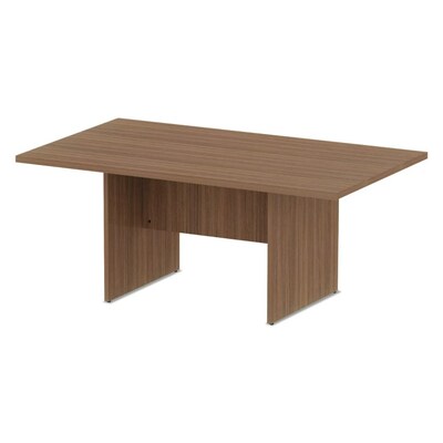 Alera Valencia Series Conference Table, Rectangular, 70.88" x 41.38" x 29.5", Modern Walnut (ALEVA717242WA)