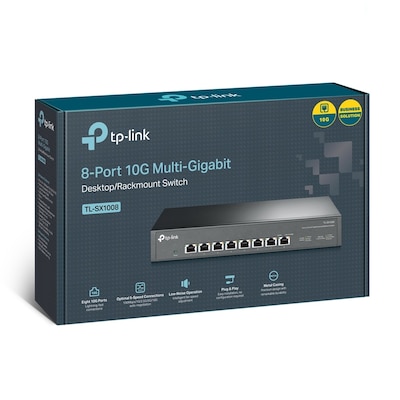 TP-Link TL-SX 8-Port Multi-Gigabit Unmanaged, 10G, Black (TL-SX1008)