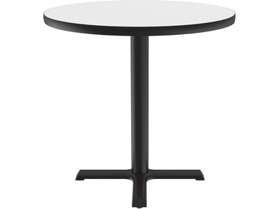 Correll 36 Round Dry-Erase Markerboard Cafe Table, Frosty White/Black (BXT36DER-80)