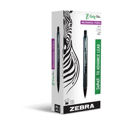 Zebra Z-Grip Plus Mechanical Pencil, 0.7mm, #2 Medium Lead, Dozen (ZEB55410)