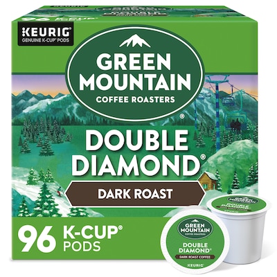 Green Mountain Double Diamond Coffee, Dark Roast, Keurig® K-Cup® Pods, 96/Carton (GMT4066CT)