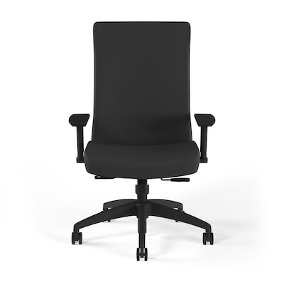 Union & Scale™ Workplace2.0™ Task Chair Upholstered 2D, Adjustable Arms, Iron Ore Fabric, Synchro Ti