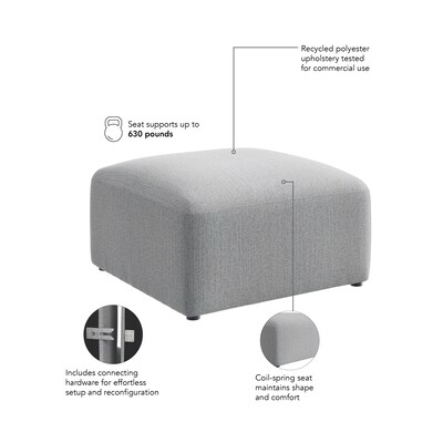 Bush Business Furniture Assemble Modular Lounge Ottoman, Fog Fabric (ASM230FGF-03)