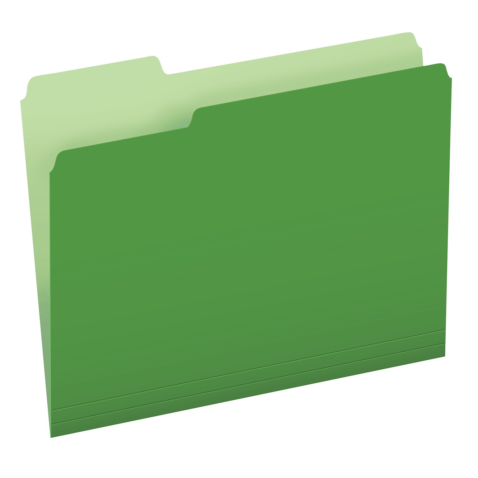 Pendaflex Recycled File Folder, 1/3-Cut Tab, Assorted, Letter Size, Bright Green, 100/Box (4210 1/3 BGR)