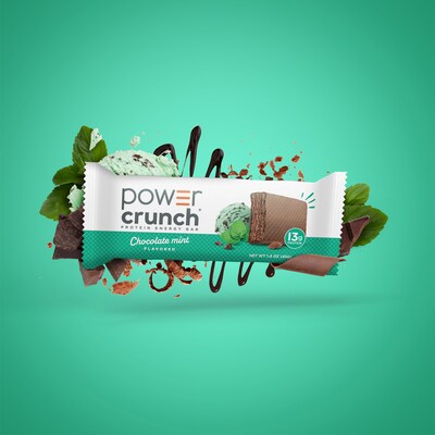Power Crunch Chocolate Mint Protein Bar, 16.9 oz., 12 Bars/Box (XUS44275)