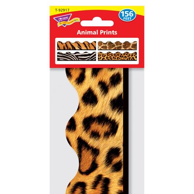 Trend Enterprises Borders/Trim Variety Pack, Animal Prints, 48/Pack (T-92917)