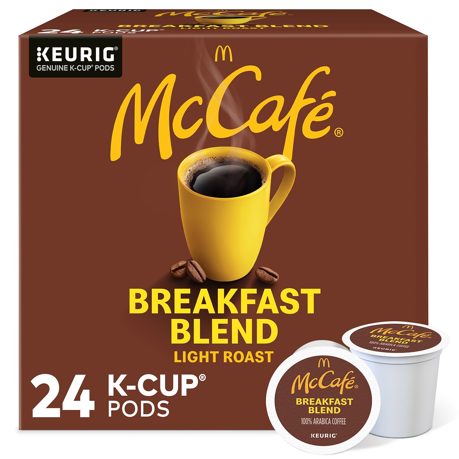 McCafe Breakfast Blend Coffee Keurig® K-Cup® Pods, Light Roast, 24 Pods/Box (5000358127)