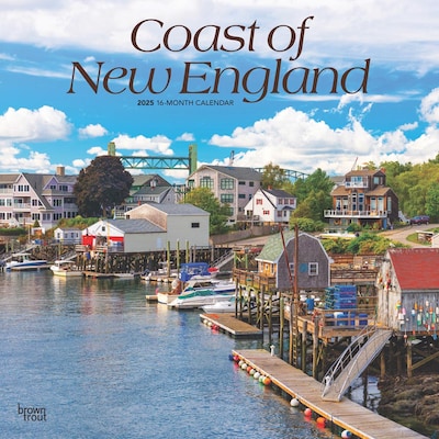 2025 BrownTrout Coast of New England 12 x 12 Monthly Square Wall Calendar (9781975474669)