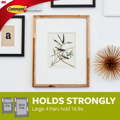 Command Large Hanging Strips, 16 lb., White, 120/Pack (17206-S120NA)