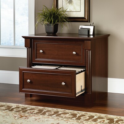 Sauder Palladia 2-Drawer Lateral File Cabinet, Letter/Legal Size, 37"W x 22"D, Select Cherry (412015)