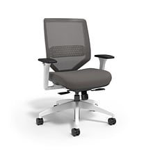 Union & Scale™ Lewis Ergonomic Mesh Swivel Computer and Desk Chair, Charcoal (UN55655-CC)