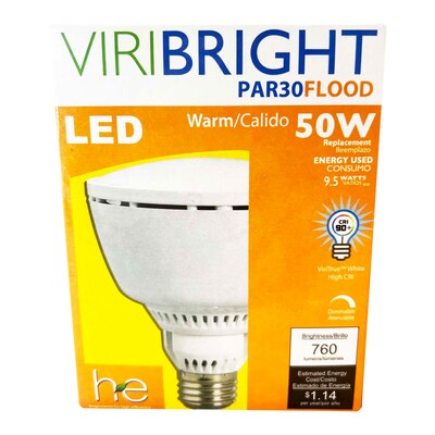 Viribright 9.5 Watts Warm White LED Flood & Spot Bulb (2988)