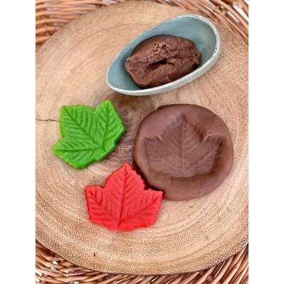 Yellow Door Sensory Play Stones, Leaves, Multicolored, 12 Pieces/Set (YUS1218)