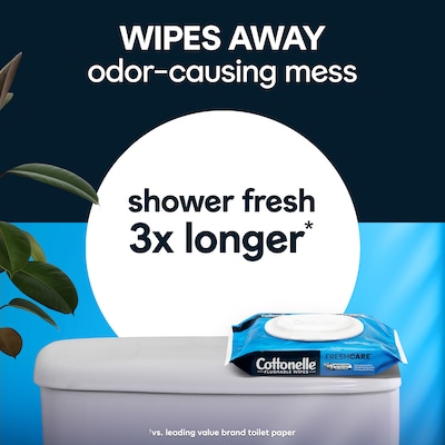Cottonelle FreshCare Flushable Wipes, White, 42 Sheets/Pack, 8 Packs/Carton (51826)