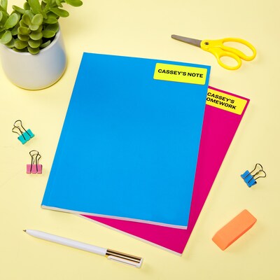 Avery Laser Address Labels, 1" x 2 5/8", Neon Yellow, 30 Labels/Sheet, 25 Sheets/Pack, 750 Labels/Pack (5972)