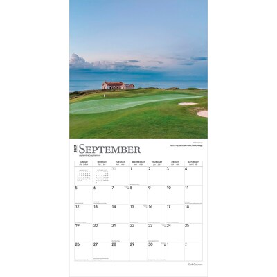 2027 BrownTrout Golf Courses 12" x 12" Monthly Wall Calendar (9798330711208)