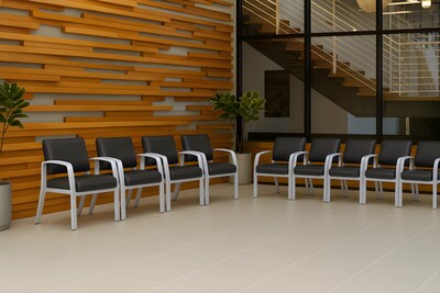 Boss Conrad Vinyl Guest Chair, Black (BR8111S-AM-BK)