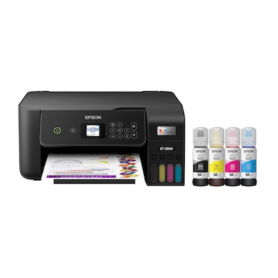 Epson EcoTank ET-2800-B Wireless Color Inkjet Printer, All-In-One Supertank, Print, Scan, Copy (9472
