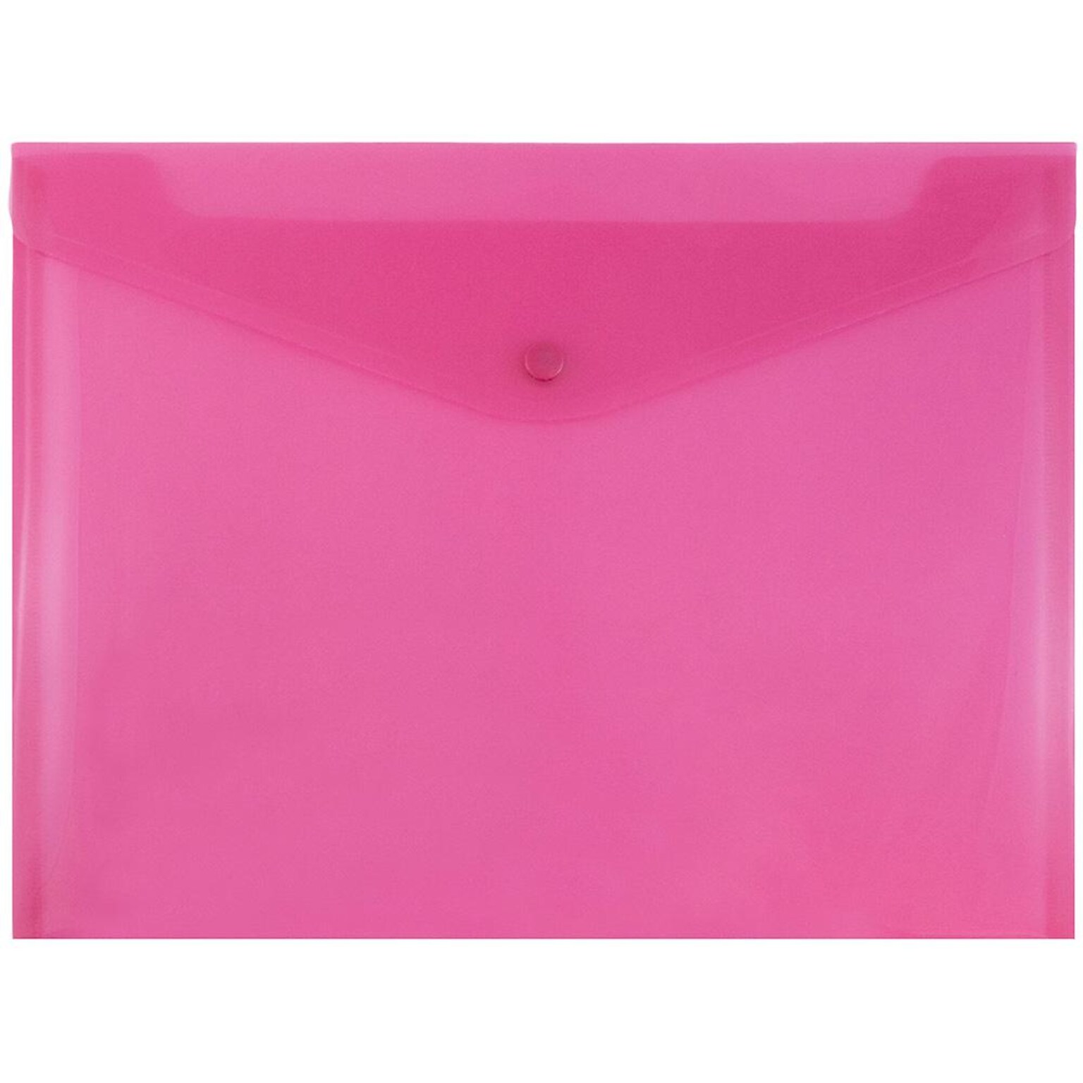 JAM Paper Premium Plastic Document File, 1 Pocket, Letter, Fuchsia Pink, 3/Pack (218S0fux3)