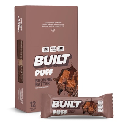 Built Puff Brownie Batter Protein Bar, 1.41 oz., 12 Bars/Box (BUI30363)