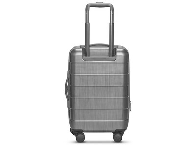 Solo New York Re:serve 22" Hardside Carry-On Suitcase, 4-Wheeled Spinner, TSA Checkpoint Friendly, Gray (UBN921-10)