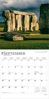 2026 BrownTrout England 12" x 12" Monthly Wall Calendar (9798330703203)