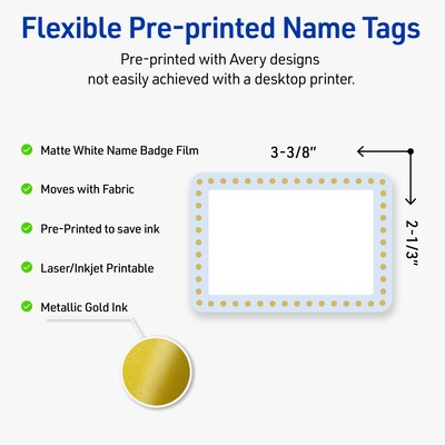 Avery Laser/Inkjet Rectangle Multipurpose Labels, 2-1/3 x 3-3/8, White, 80/Pack (S00-EY7)