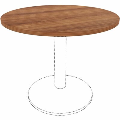 Lorell Essentials Series 36” 1” Thickness Round Table Top, Laminate, Walnut (LLR69960)