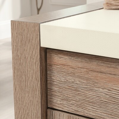 Sauder Dixon City 30"H Storage Cabinet with 2 Shelves, Brushed Oak (432888)