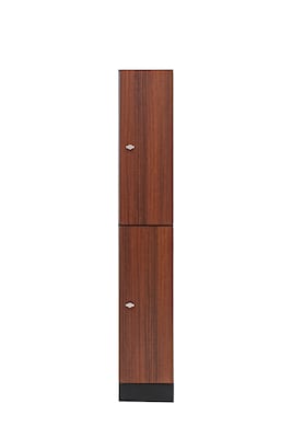 Alpine Industries 72" 2-Tier 1-Column Storage Locker, Walnut (701-W-1-MK)