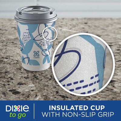 Dixie To Go Paper Cup & Lids Combo, 12 oz., White, 66/Pack (15030)