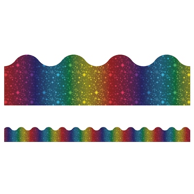Carson Dellosa Education Sparkle & Shine Scalloped Border, 3 x 39 ft., 6 Packs/Bundle (CD-108396-6)