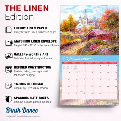 2027 BrownTrout Bygone Days 14" x 12" Monthly Wall Calendar, Assorted Colors (9798330715985)
