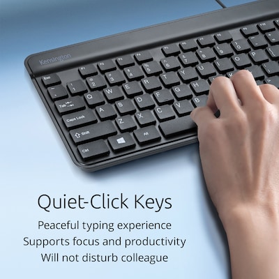Kensington KM201 Simple Solutions Wired Keyboard and Optical Mouse Combo (K72483TAA)