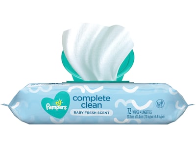 Pampers Complete Clean Fresh Scent Baby Wipes, 72/Pack (75536)