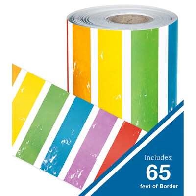 Carson Dellosa Education All Are Neighbors Rolled, 3" x 65', Stripes, 3/Bundle (CD-108517-3)